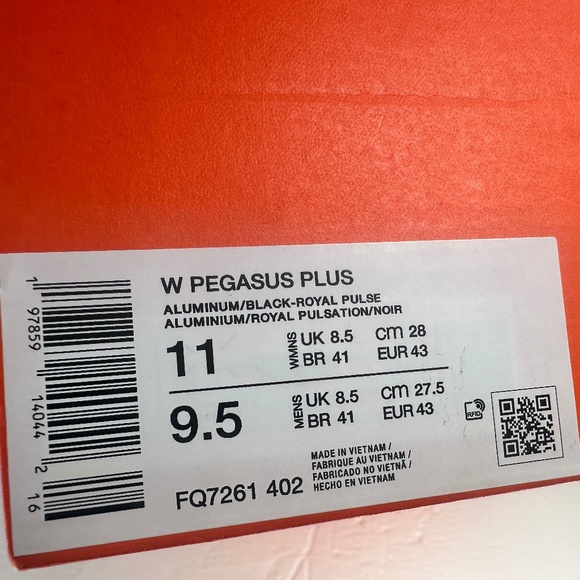 Nike W Pegasus Plus Aluminum Black Royal Pulse (FQ7261 402) Women's Size - Picture 12 of 14